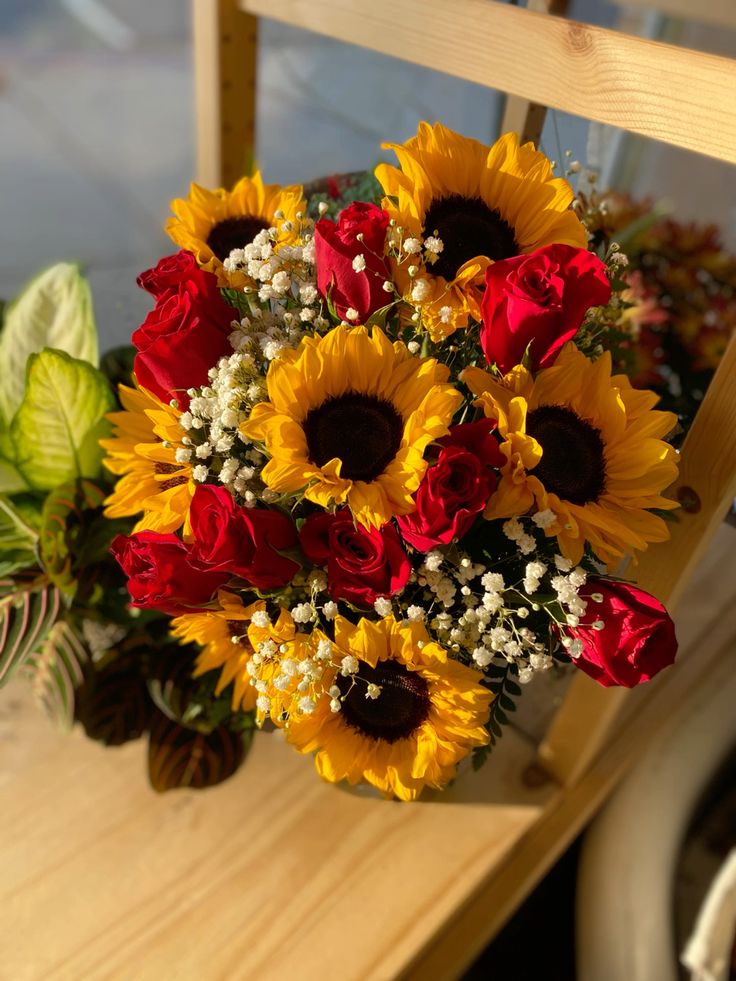 Sunflower & Rose Bouquet